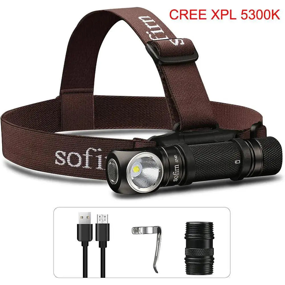 Sofirn SP40 LED Headlamp 1200 Lumen Rechargeable Outdoor