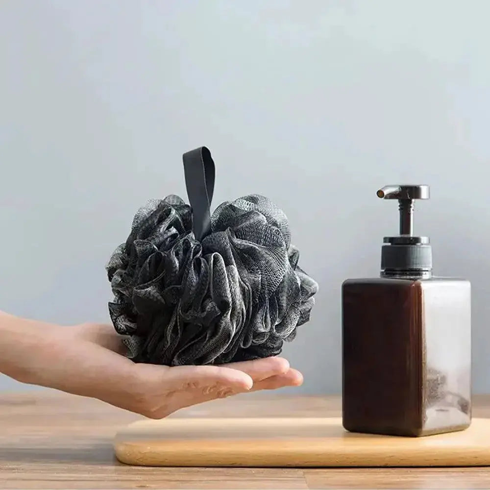 Soft Exfoliating Shower Sponge With Foaming Action Ball