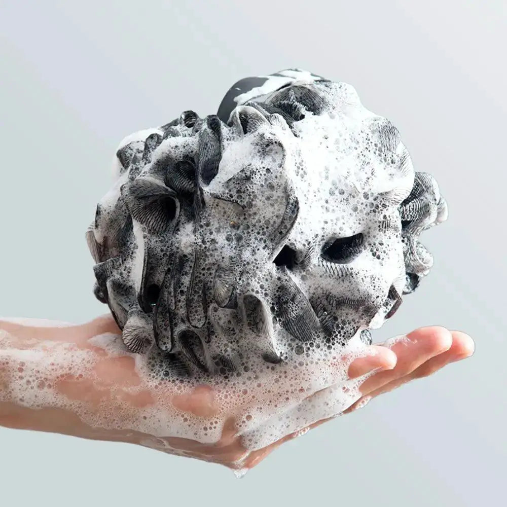 Soft Exfoliating Shower Sponge With Foaming Action Ball
