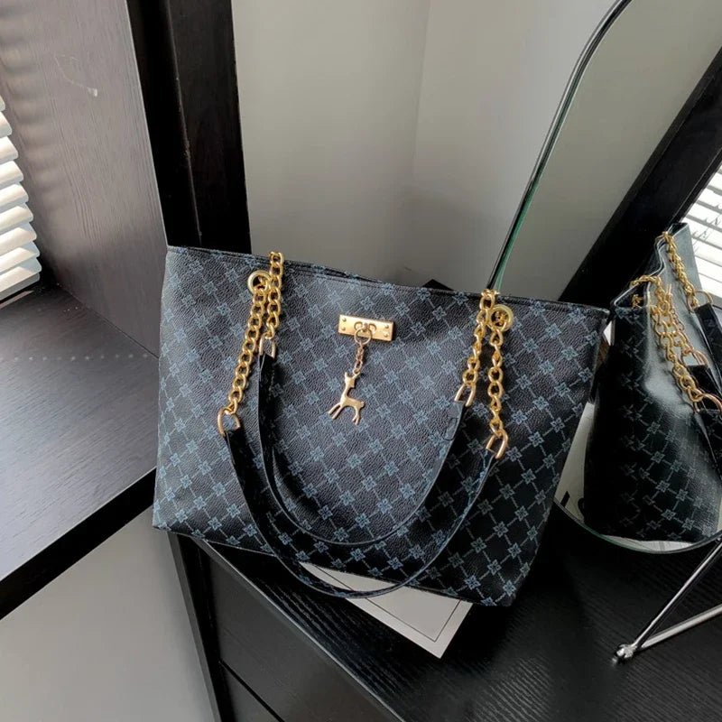 Soft PU Leather Womens Shoulder Bag Large Capacity Tote With Tassel For Everyday