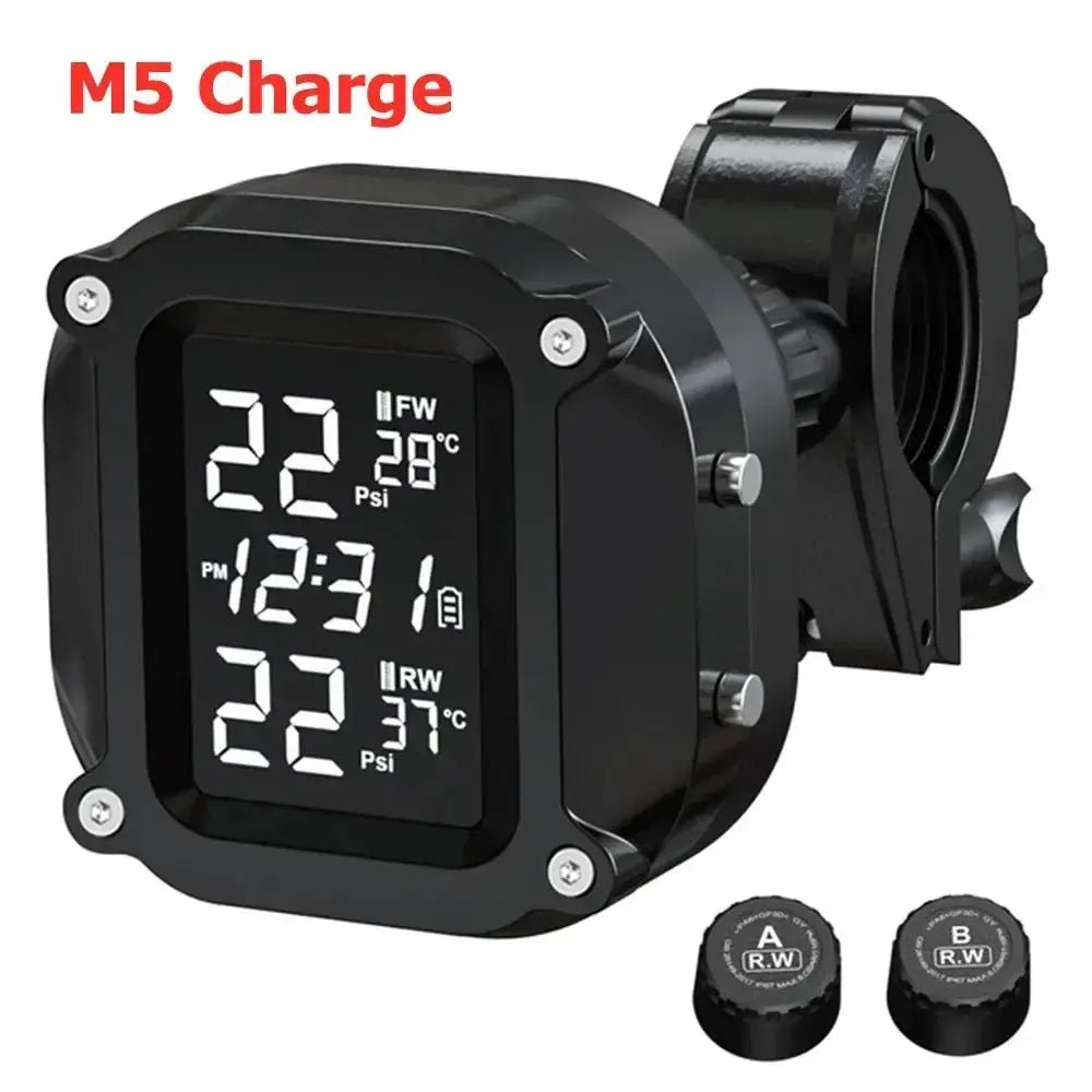 Solar Motorcycle TPMS With Temp Alarm