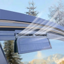 Solar Powered Car Window Vent Fan With 3 Outlets USB Powered Quick Cooling