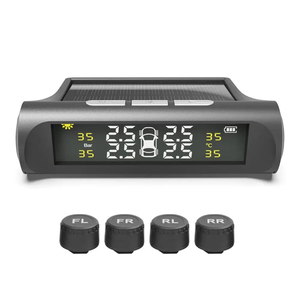 Solar Powered TPMS For Cars With Alerts