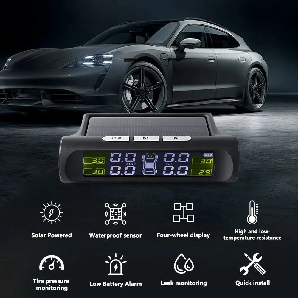 Solar Tire TPMS Monitor for Car Safety