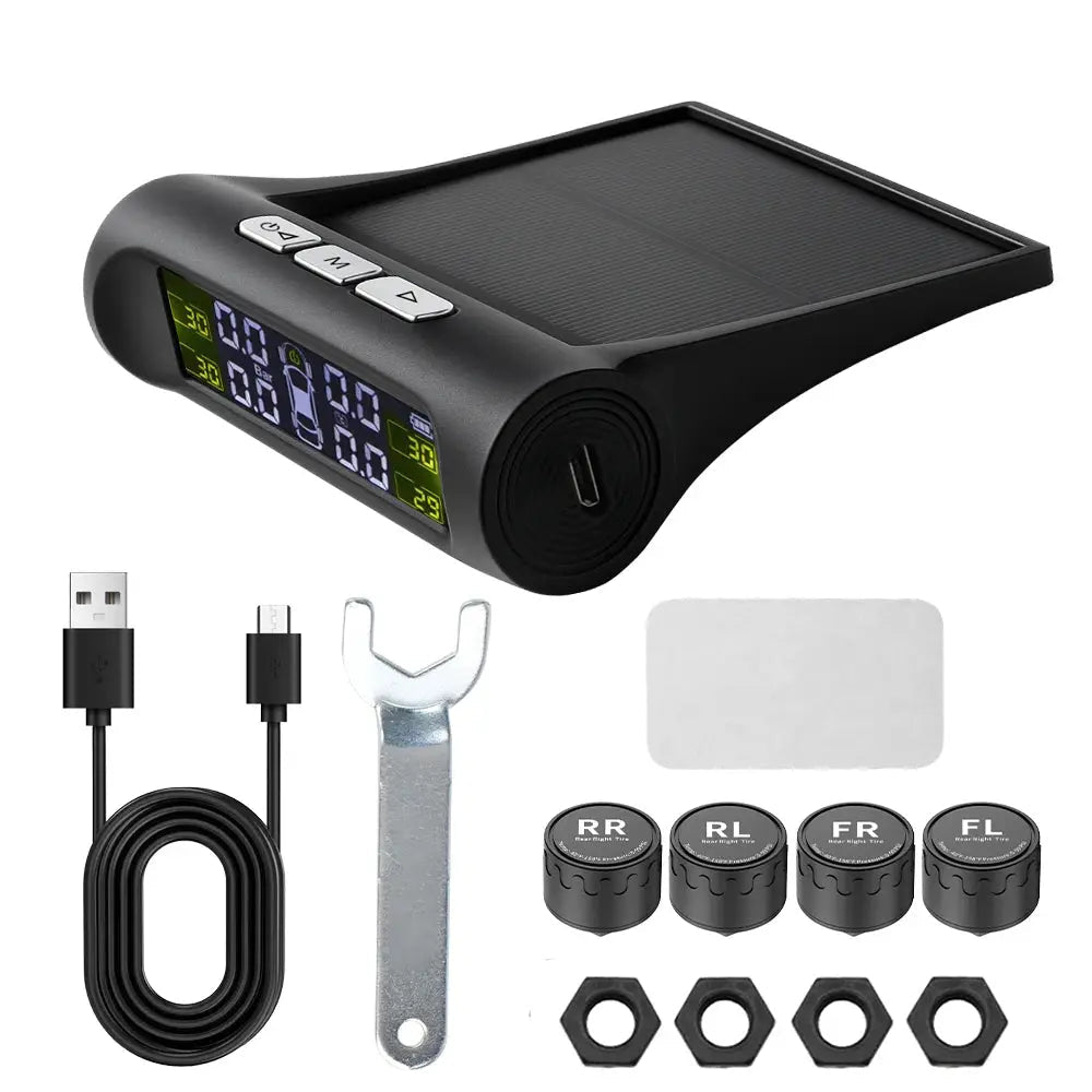 Solar Tire TPMS Monitor for Car Safety