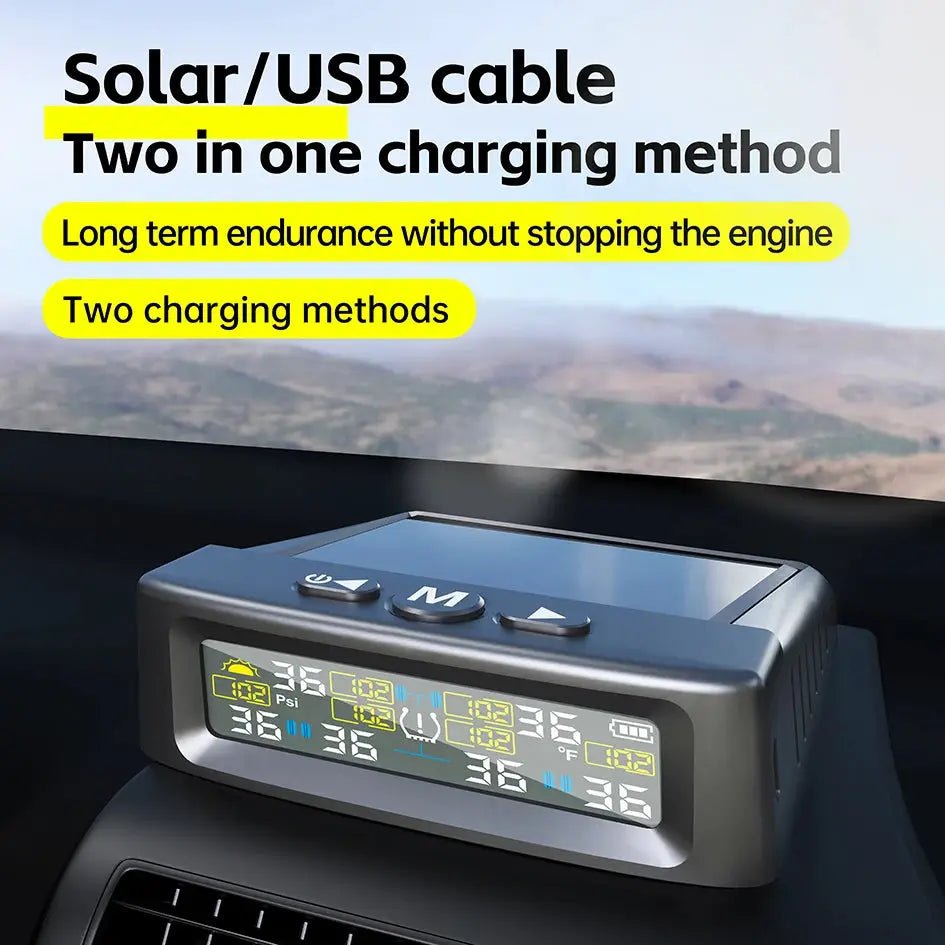 Solar TPMS for Truck RVs Safe Driving