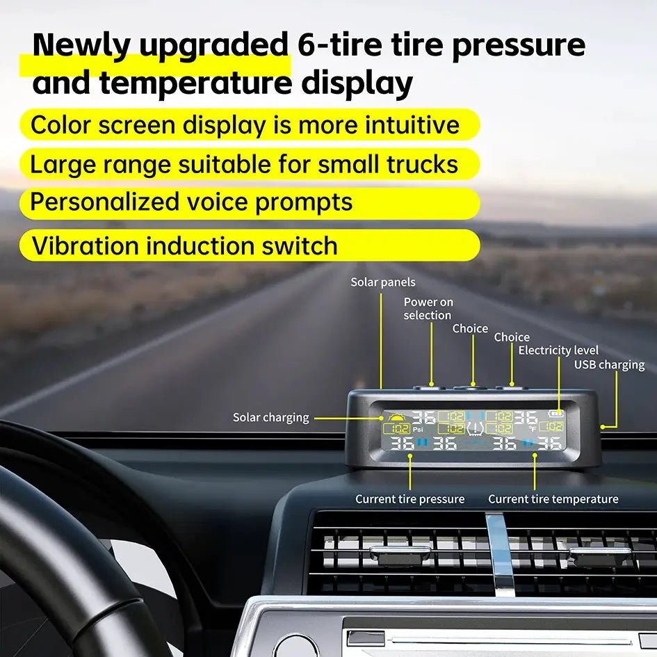 Solar TPMS for Truck RVs Safe Driving