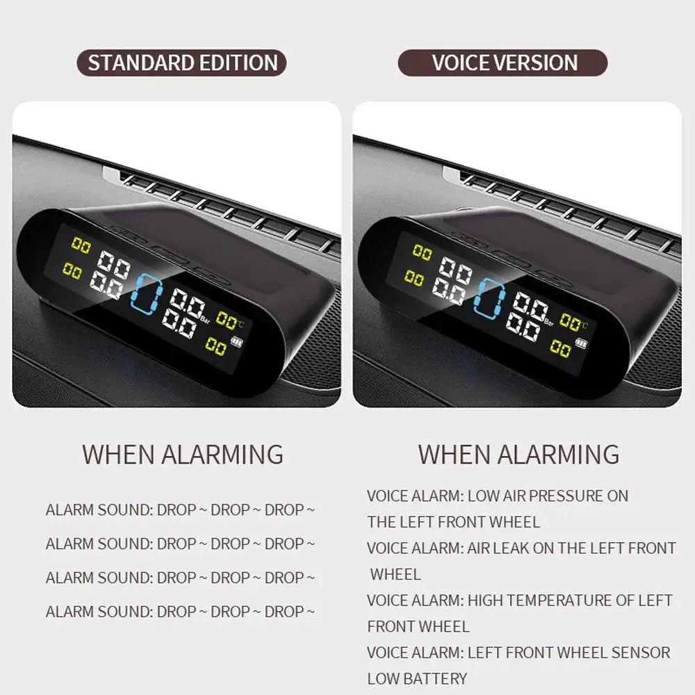 Solar TPMS Kit for Cars Tire Monitoring