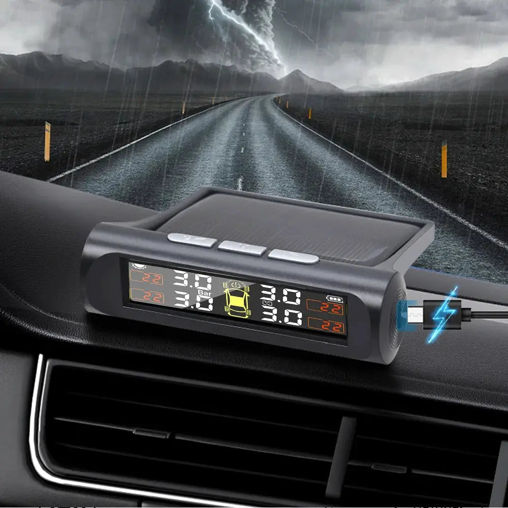 Solar TPMS System for Real-Time Driver Alerts