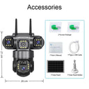 SolarGuard 4G Outdoor Solar Camera - Triple Lens 10X Zoom PIR Detection IP66 Pro