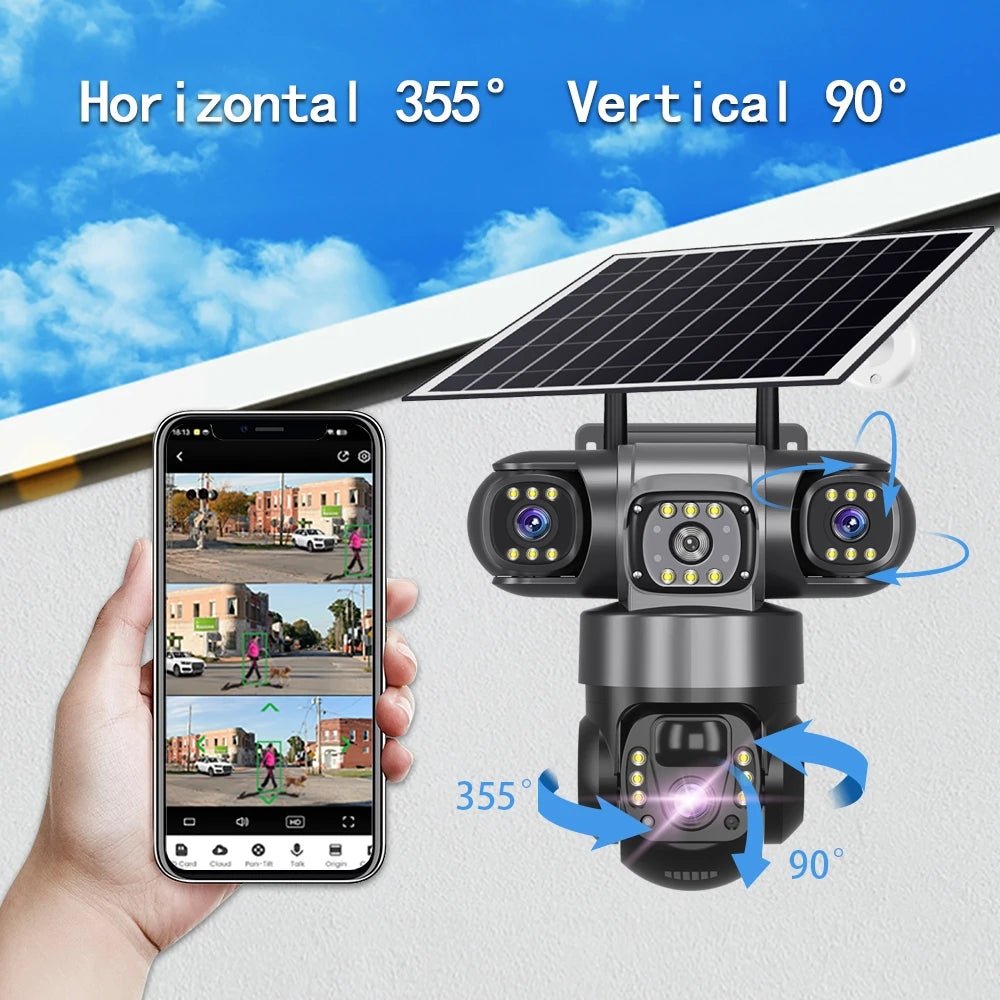 SolarGuard Solar 4G Outdoor Camera With 15MP HD Triple Lens System - All Weather