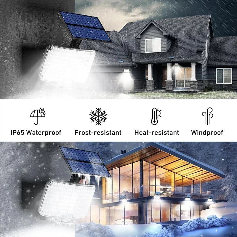 SolBright Solar Motion Sensor Light - IP65 Waterproofing 234 LEDs 3 Modes Outdoor