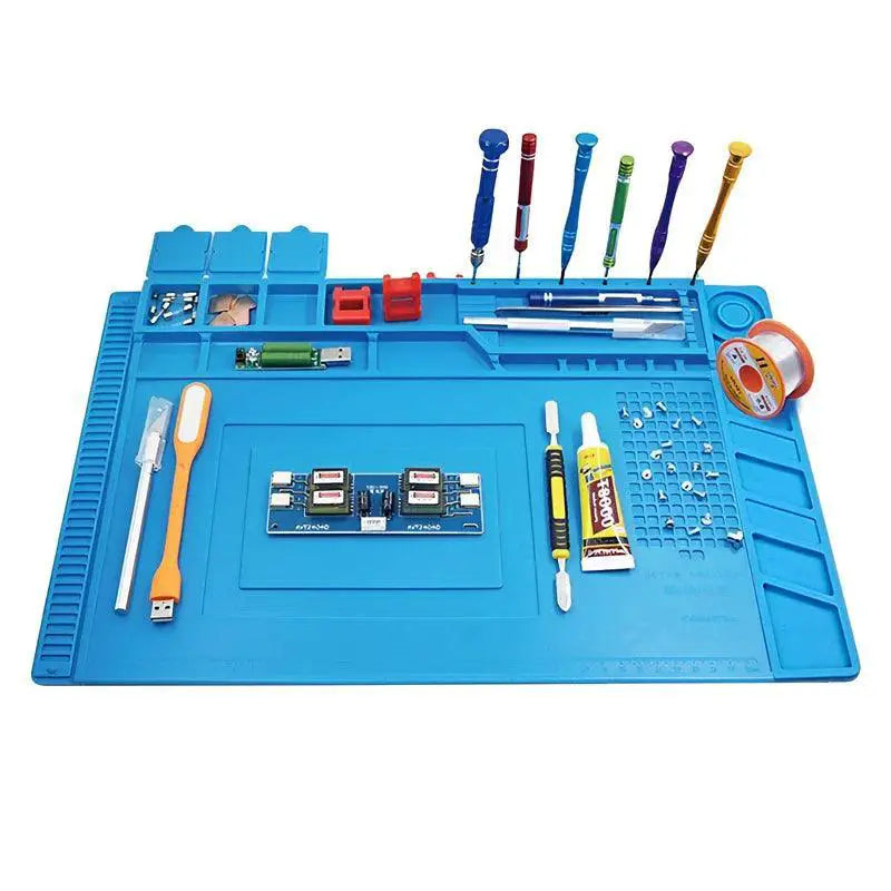 Soldering Mat for Clean Repair Workspace Gel Material Blue
