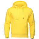 Solid Color Men's Fleece Hoodie Hip Hop Streetwear Sweatshirt
