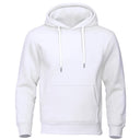 Solid Color Men's Fleece Hoodie Hip Hop Streetwear Sweatshirt