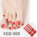 Solid Color Toe Nail Stickers for Stylish DIY Pedicures