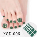 Solid Color Toe Nail Stickers for Stylish DIY Pedicures