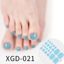 Solid Color Toe Nail Stickers for Stylish DIY Pedicures