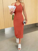 Breathable Knit Tank Dress for Summer