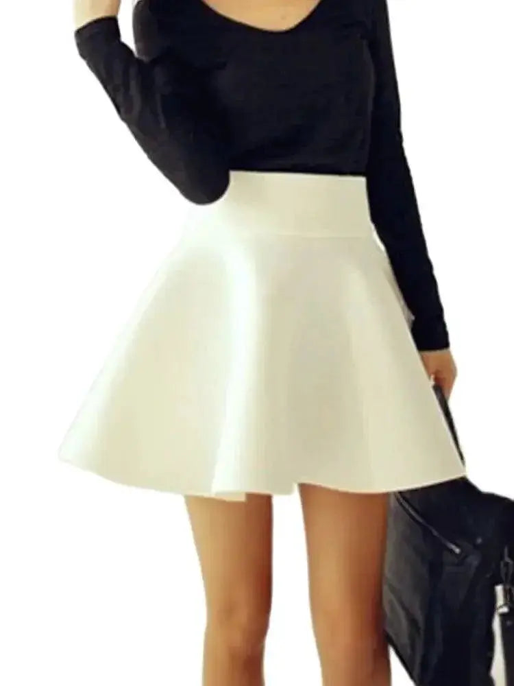 Solid Tutu Skirt Flared Mini Chic Women Stylish Versatile