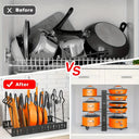 Space-Saving Pot Rack for Dorm Kitchens