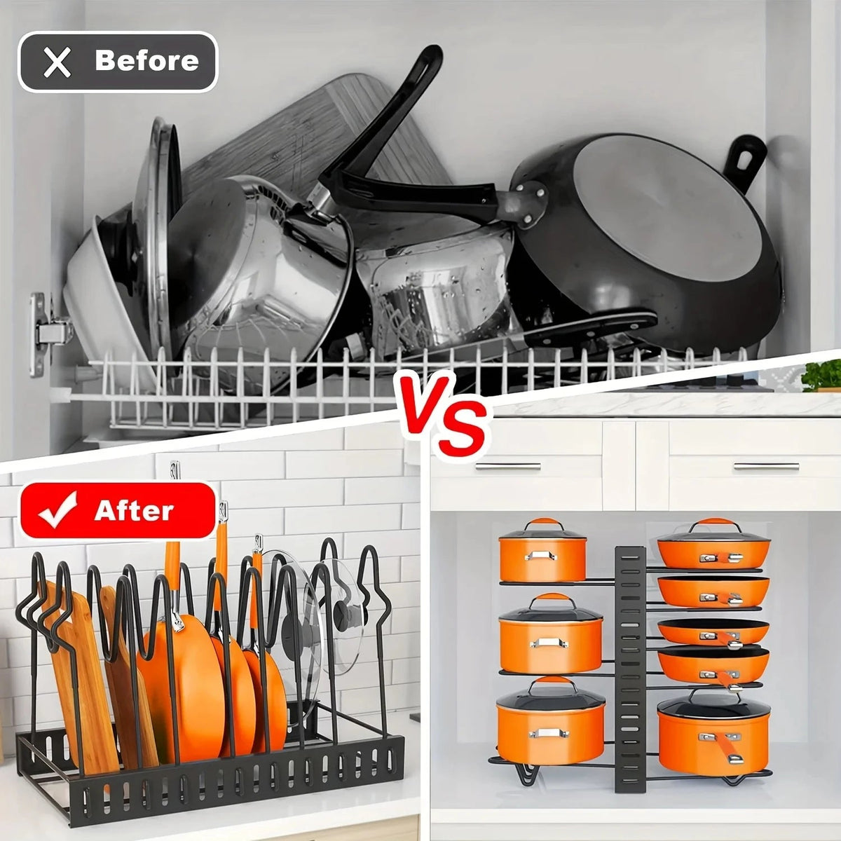 Space-Saving Pot Rack for Dorm Kitchens — product view 8