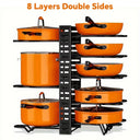 Space-Saving Pot Rack for Dorm Kitchens