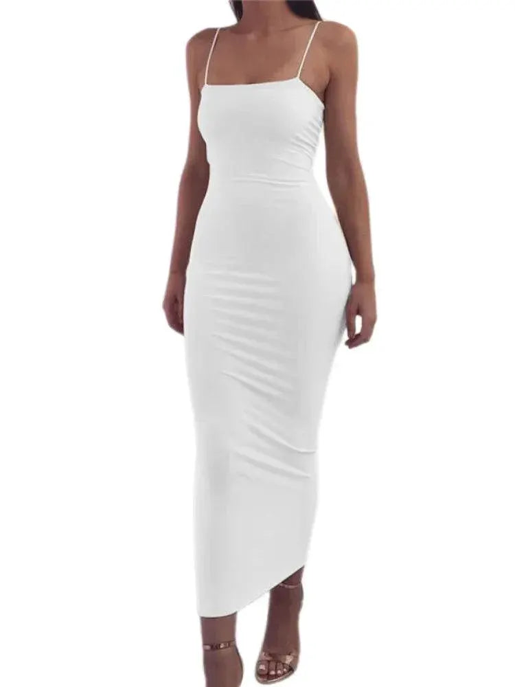 Spaghetti Strap Midi Dress Summer Chic Essential Style