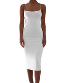 Breathable Spaghetti Strap Midi Dress