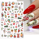 Sparkling 3D Christmas Nail Art Stickers for Holiday Glamour