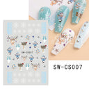 Sparkling 3D Christmas Nail Art Stickers for Holiday Glamour