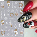 Shiny 3D Nail Art Stickers For Xmas