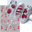 Sparkling 5D Christmas Nail Art Stickers for Winter Nails