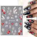 Sparkling 5D Christmas Nail Art Stickers for Winter Nails