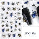 Sparkling 5D Christmas Nail Art Stickers for Winter Nails