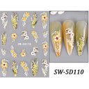 Sparkling 5D Christmas Nail Art Stickers for Winter Nails