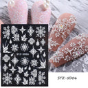 Sparkling 5D Christmas Nail Art Stickers for Winter Nails