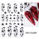 Sparkling 5D Christmas Nail Art Stickers for Winter Nails