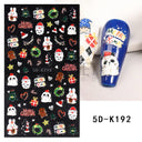 Sparkling 5D Christmas Nail Art Stickers for Winter Nails