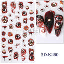 Sparkling 5D Christmas Nail Art Stickers for Winter Nails