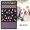 Sparkling 5D Christmas Nail Art Stickers for Winter Nails