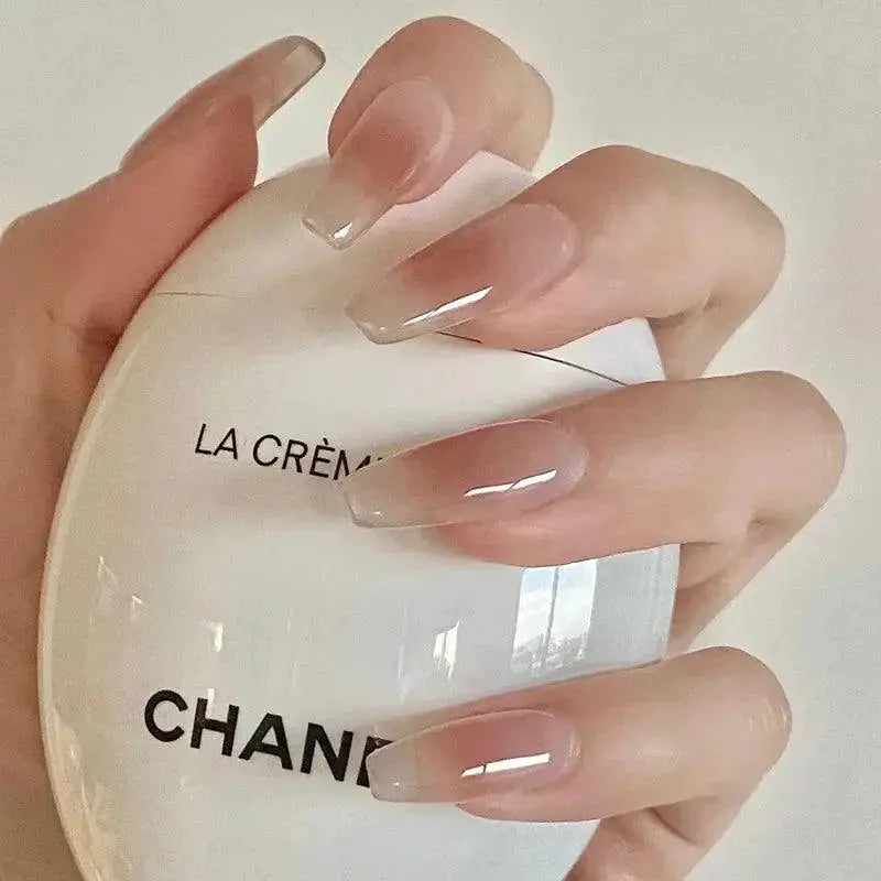 Sparkling Diamond False Nails Set Glamorous 3D Designs 24Pcs
