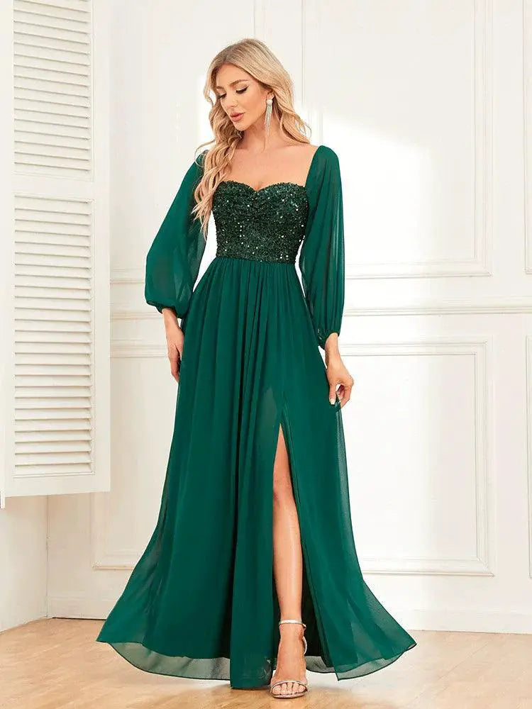 Sparkling Sequin Maxi Dress for Proms and Parties Glam