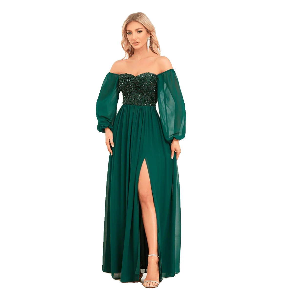 Sparkling Sequin Maxi Dress for Proms and Parties Glam