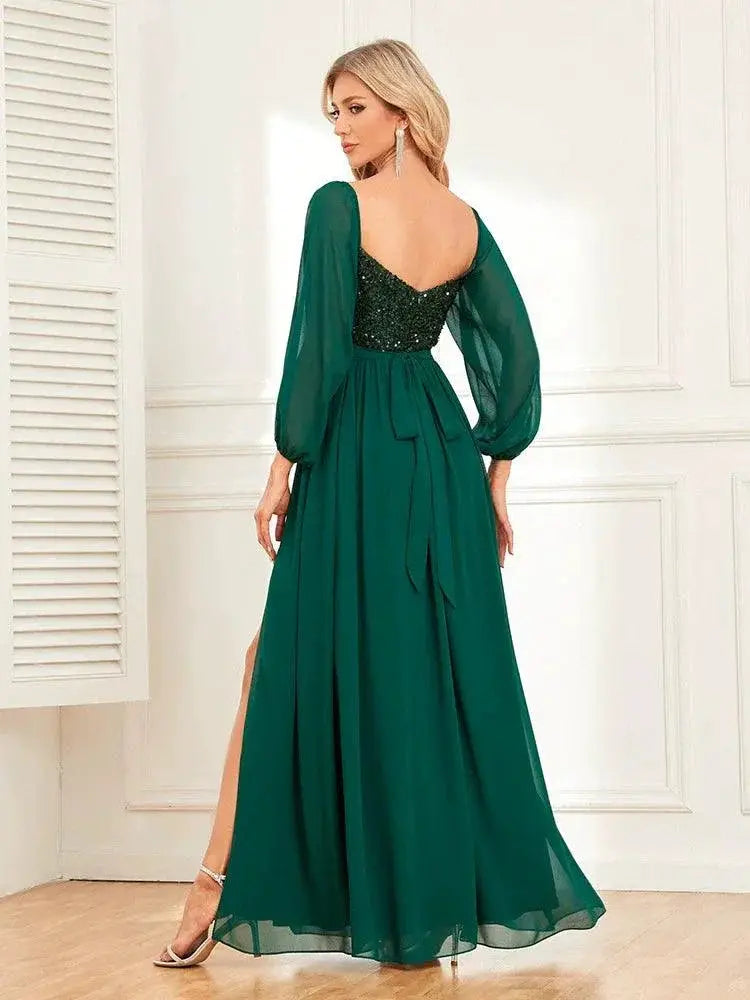 Sparkling Sequin Maxi Dress for Proms and Parties Glam