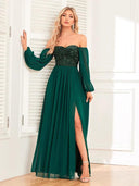 Sparkling Sequin Maxi Dress Glam at Proms and Parties