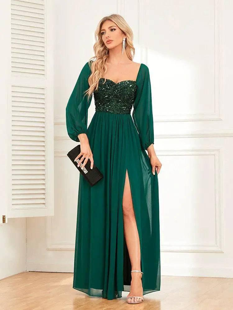 Sparkling Sequin Maxi Dress for Proms and Parties Glam