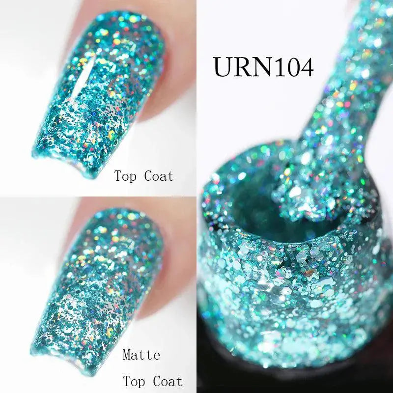 Sparkling Sequins Gel Nail Polish Glamorous UV LED Varnish