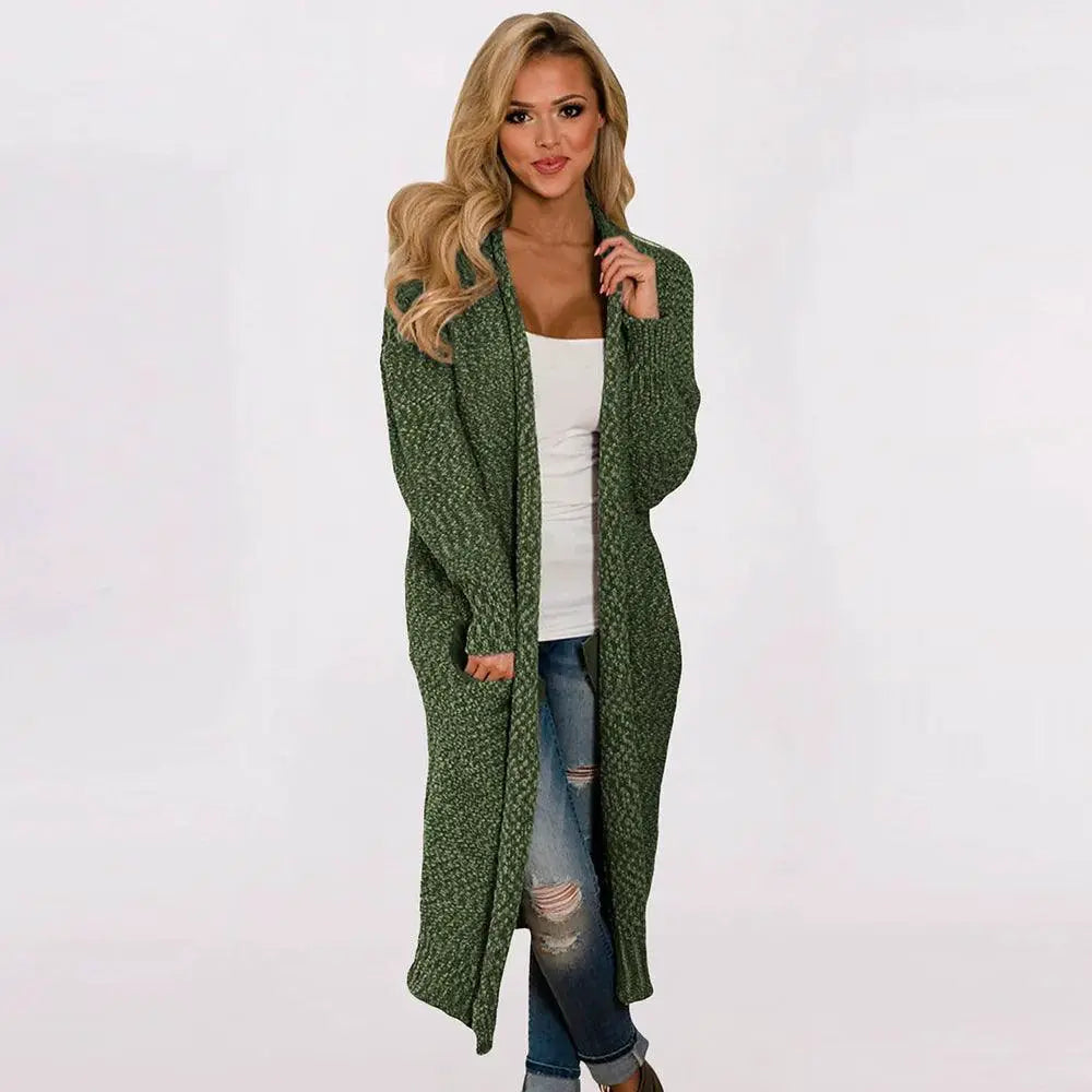 Special Offer European Mid Length Cardigan Sweater Women