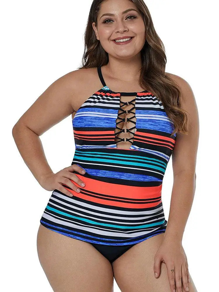 Special Offer Large Size One Piece Floral Swimsuit Top